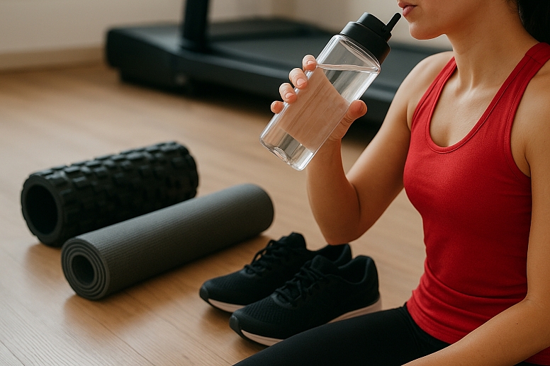 fitness essentials on natural floor