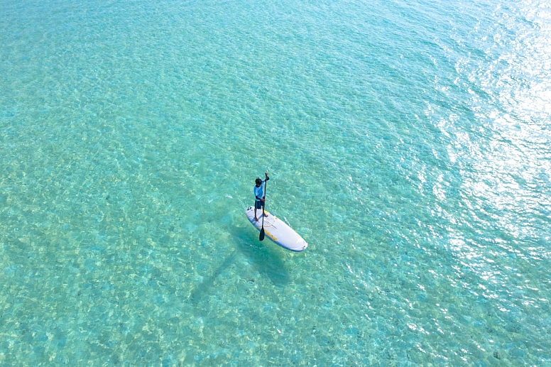 paddleboarding